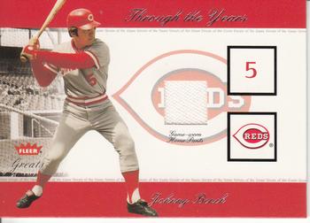 2002 Fleer Greats of the Game - Through the Years Level 1 #NNO Johnny Bench Front