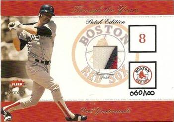 2002 Fleer Greats of the Game - Through the Years Level 1 Patch #NNO Carl Yastrzemski Front