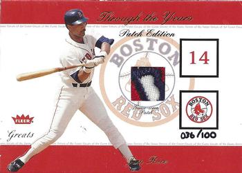 2002 Fleer Greats of the Game - Through the Years Level 1 Patch #NNO Jim Rice Front