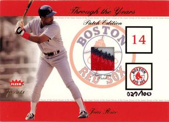 2002 Fleer Greats of the Game - Through the Years Level 1 Patch #NNO Jim Rice Front