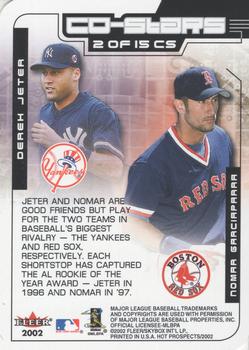 2002 Fleer Hot Prospects - Co-Stars #2CS Derek Jeter / Nomar Garciaparra  Back
