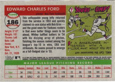 2005 Topps 1955 National Convention #186 Whitey Ford Back