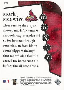 1999 Upper Deck Ultimate Victory #172 Mark McGwire Back