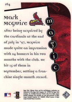 1999 Upper Deck Ultimate Victory #164 Mark McGwire Back