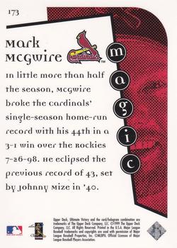 1999 Upper Deck Ultimate Victory #173 Mark McGwire Back