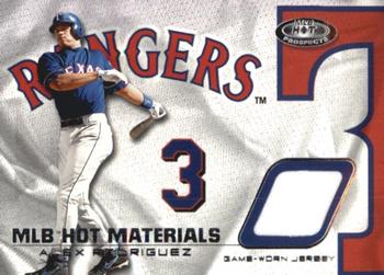 2002 Fleer Hot Prospects - MLB Hot Materials #HM-AR Alex Rodriguez Front
