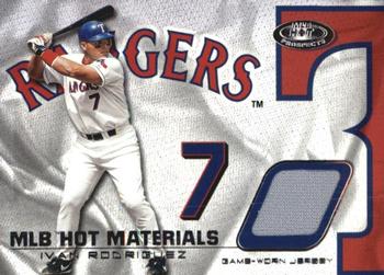 2002 Fleer Hot Prospects - MLB Hot Materials #HM-IR Ivan Rodriguez Front