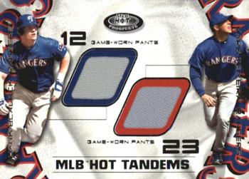 2002 Fleer Hot Prospects - MLB Hot Tandems #HB-MT Hank Blalock / Mark Teixeira Front