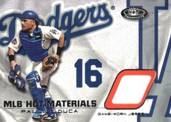 2002 Fleer Hot Prospects - MLB Red Hot Materials #HM-PL Paul Lo Duca  Front