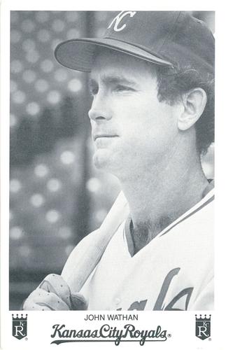 1984 Kansas City Royals Photocards #NNO John Wathan Front