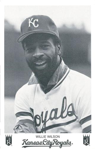1985 Kansas City Royals Photocards #NNO Willie Wilson Front