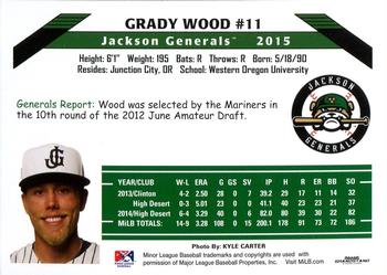 2015 Grandstand Jackson Generals #NNO Grady Wood Back