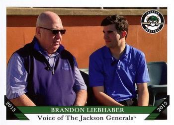2015 Grandstand Jackson Generals #NNO Brandon Liebhaber Front