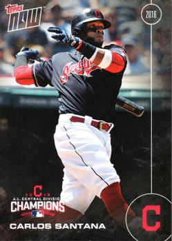 2016 Topps Now Postseason Cleveland Indians #CLE-3 Carlos Santana Front