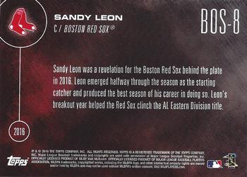 2016 Topps Now Postseason Boston Red Sox #BOS-8 Sandy Leon Back