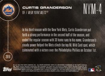 2016 Topps Now Postseason New York Mets #NYM-4 Curtis Granderson Back
