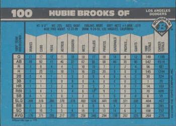 1990 Bowman #100 Hubie Brooks Back