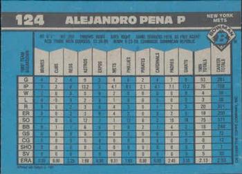 1990 Bowman #124 Alejandro Pena Back
