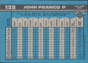 1990 Bowman #128 John Franco Back