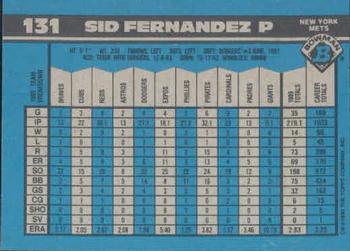1990 Bowman #131 Sid Fernandez Back
