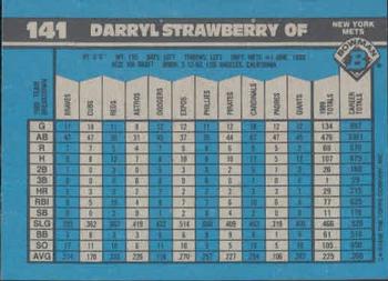 1990 Bowman #141 Darryl Strawberry Back