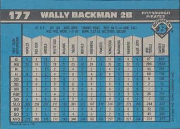 1990 Bowman #177 Wally Backman Back