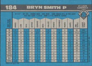 1990 Bowman #184 Bryn Smith Back