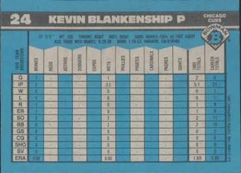 1990 Bowman #24 Kevin Blankenship Back