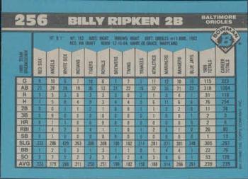 1990 Bowman #256 Billy Ripken Back
