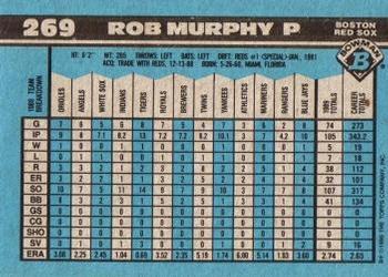 1990 Bowman #269 Rob Murphy Back