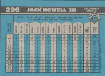 1990 Bowman #296 Jack Howell Back