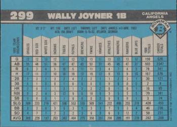 1990 Bowman #299 Wally Joyner Back