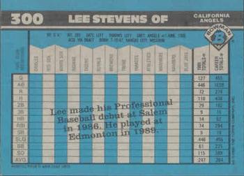 1990 Bowman #300 Lee Stevens Back