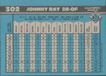 1990 Bowman #302 Johnny Ray Back