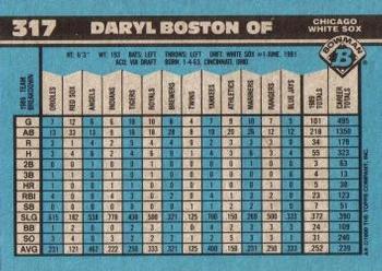 1990 Bowman #317 Daryl Boston Back
