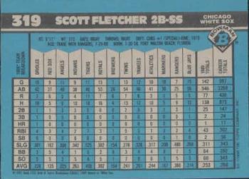 1990 Bowman #319 Scott Fletcher Back