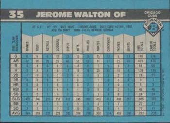 1990 Bowman #35 Jerome Walton Back