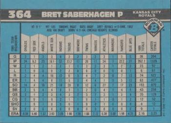 1990 Bowman #364 Bret Saberhagen Back