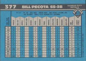1990 Bowman #377 Bill Pecota Back