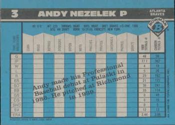 1990 Bowman #3 Andy Nezelek Back