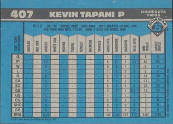1990 Bowman #407 Kevin Tapani Back