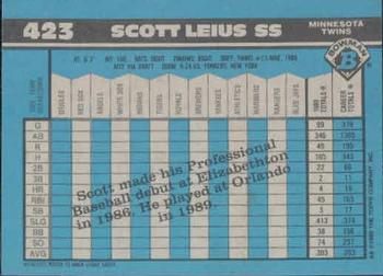 1990 Bowman #423 Scott Leius Back