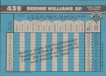 1990 Bowman #439 Bernie Williams Back
