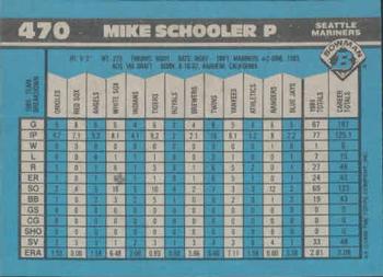 1990 Bowman #470 Mike Schooler Back