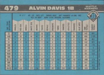 1990 Bowman #479 Alvin Davis Back