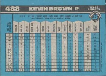1990 Bowman #488 Kevin Brown Back