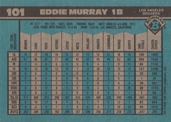 1990 Bowman #101 Eddie Murray Back