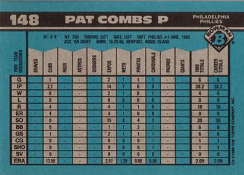 1990 Bowman #148 Pat Combs Back