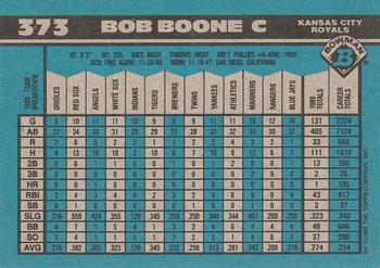1990 Bowman #373 Bob Boone Back