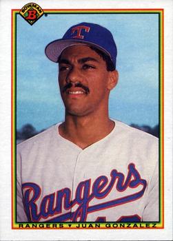 1990 Bowman #492 Juan Gonzalez Front